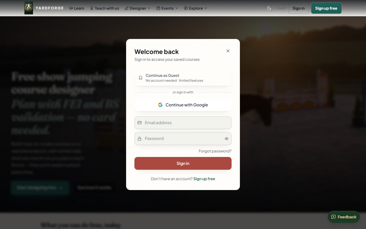 The YardForge yard management dashboard showing staff tasks and arena booking features